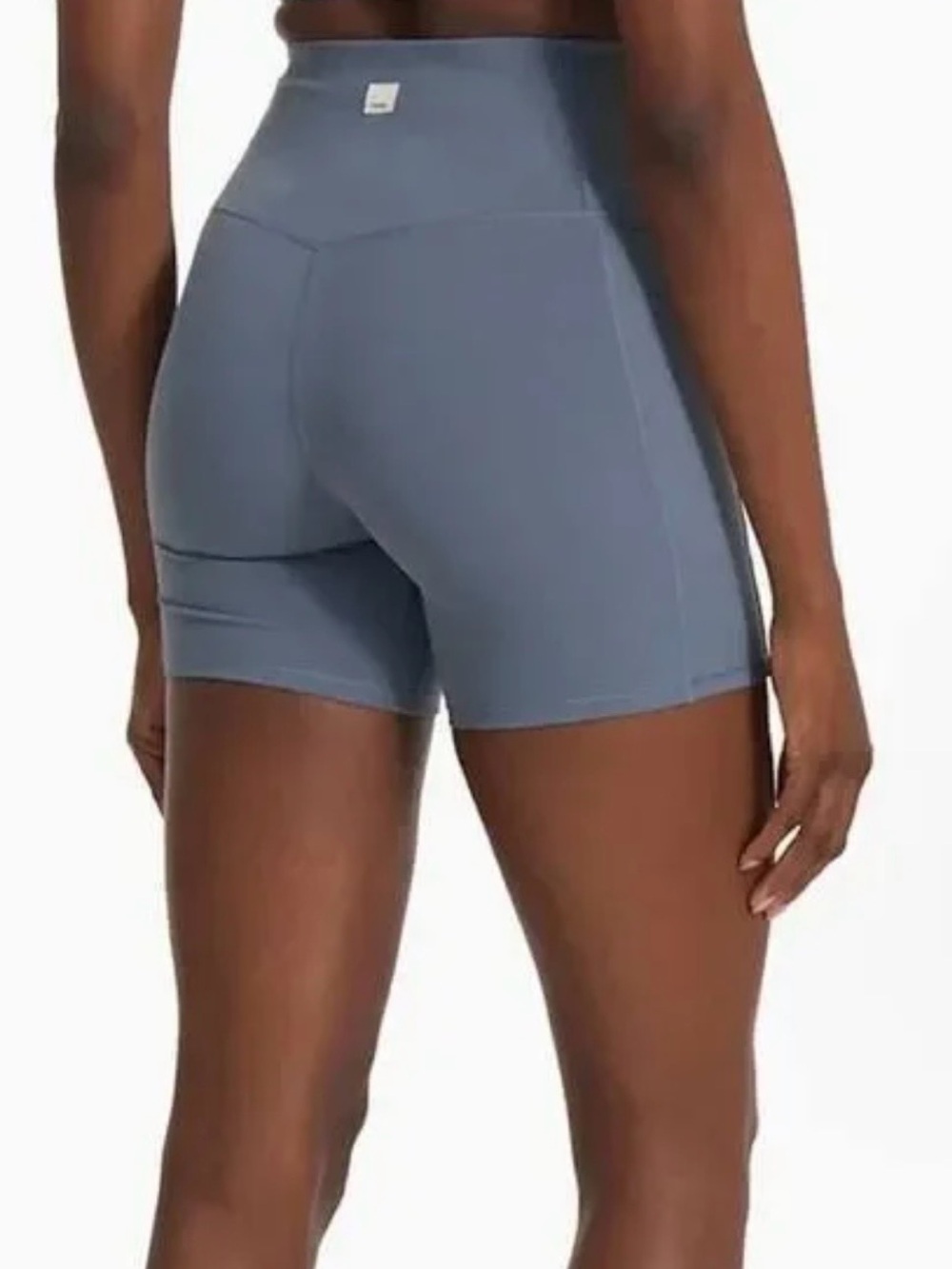 Vuori Studio Pocket Shorts Light Azure High Rise Athletic Biker Shorts